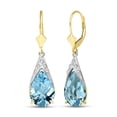 thumbnail image 1 of Galaxy Gold 14k Yellow Gold Leverback Earrings with Natural Blue Topaz, 1 of 5