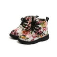 thumbnail image 5 of CaComMARK PI Kids Shoes Clearance Toddler Boots Shoes Floral Hiking Outdoor Footwear White, 5 of 7