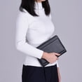 thumbnail image 4 of Portable Business Portfolio Padfolio Folder Document Case Organizer PU Leather with Business Card Holder Memo Note Pad, 4 of 7