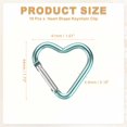 thumbnail image 2 of Uxcell Heart Shape Snap Hook, Aluminum Alloy Heart-Shaped Keychain Clip Spring Key Holder for Camping Fishing Hiking Light Blue, 2 of 6