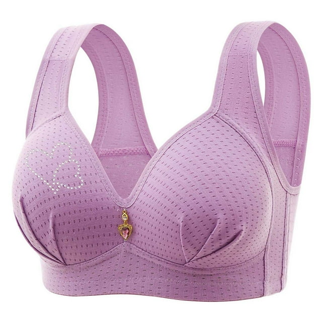 Plebaso Women's Wireless Bras Push up Full Coverage Soft Bralettes Wide Straps Breathable Everyday Bras