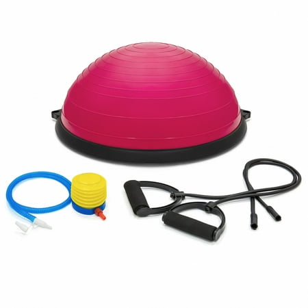 BCP Yoga Balance Ball Trainer with Bands, Pink (Best Ab Workout App)