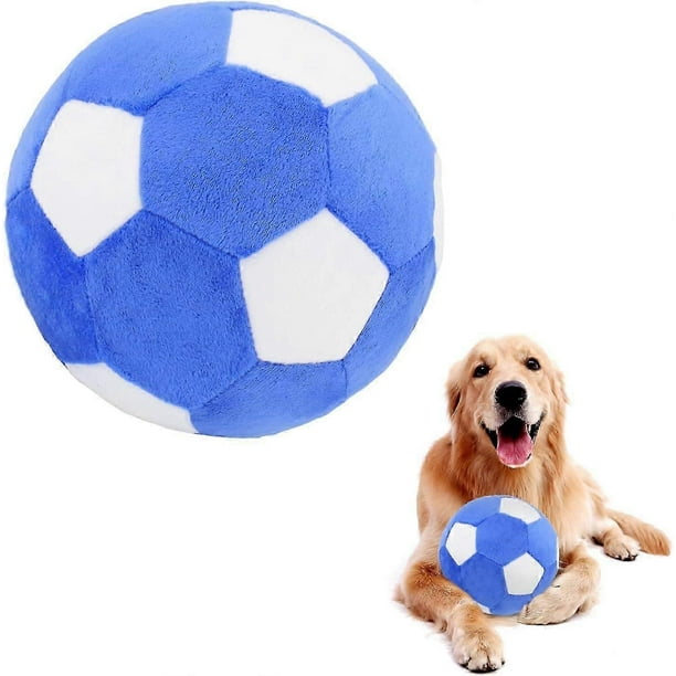 Interactive Dog Toys Soccer BallPlush Squeaky Dog Toys BallDog Puzzle Toys Football Indoor Outdoor Jolly Ball for Dogs, Dog Balls 7.1in/18cm
