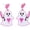 Ghost A, variant on Ghost Heart Bat Halloween Stud Drop Dangle Earrings for Women Sparkling Acrylic Colorful Funny Creative Gothic Cosplay Costume Knife