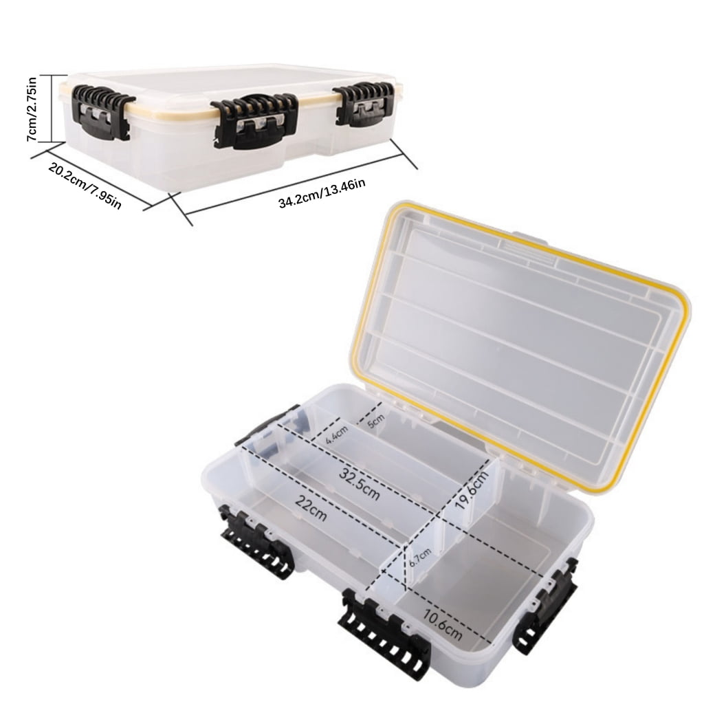 Lure Organizers Fishing Tackle Box Lure Storage Box Clear Tray Baits Separator Multifunction Portable Storage Trays