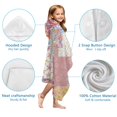 thumbnail image 7 of Pioneer Flower Floral Print Pattern Hooded Bath Towel，60"x35" for Ages 3 To 12 Kids, Quick Dry Lightweight Soft Microfiber Hood Beach Towel Cover Up for Kids, 7 of 7