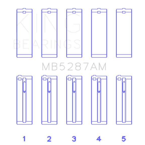 King Engine Bearings Engine Crankshaft Main Bearing Set MB5287AM0.25 Fits select: 1998-2008 TOYOTA COROLLA, 2003-2008 TOYOTA COROLLA MATRIX