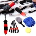 thumbnail image 4 of 9pcs For Wheel Rim Universal Practical Truck Tire Ergonomic Car Detail Brush Set, 4 of 9