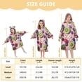 thumbnail image 4 of FORMRS Wearable Blanket Hoodie with Sleeves for Kids Cozy Flannel Sweatshirt, Pink Kiwi, 4 of 7