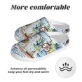 thumbnail image 6 of Lsque Watercolor Sailboat Pattern Womens Comfort Cotton on Scuff With Memory Foam and Anti-skid Sole Slipper-40/41, 6 of 7