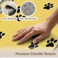 thumbnail image 6 of ODIKA Round Print Motif Vintage Polka Dot Field Whimsical Kitten Tracks Non-Slip Chair-Friendly for Dining Room, Under Table, Home Office, 6 of 7