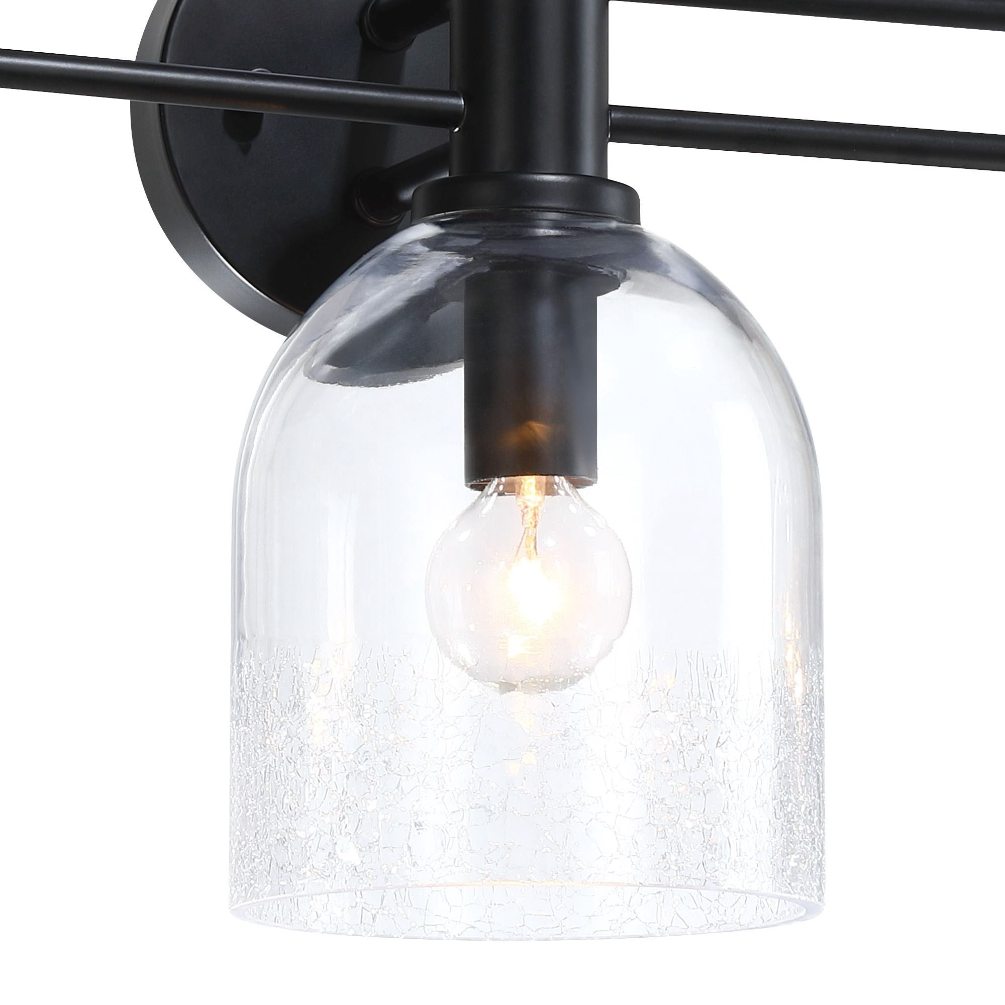 Astra 24 in. 3-Light Matte Black Vanity Wall Light for Bathrooms