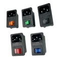 thumbnail image 3 of 1PC Male AC Power Cord Inlet Socket With Rocker Switch Fuse Holder,250V,10A BLACK, 3 of 9