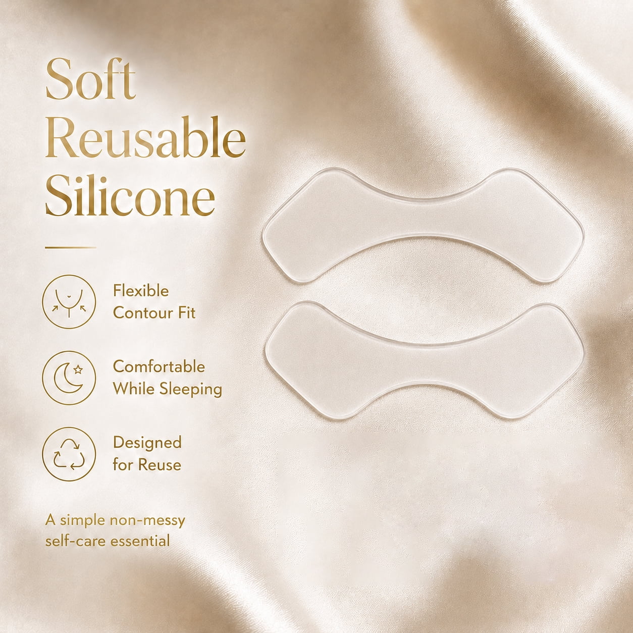 RUNADI Anti Wrinkle Patches for Lip and Smile Lines Care, Silicone Lip Wrinkle Patches for Smooth Crepey Skin Around Mouth, Reusable Wrinkle Patches for Face Overnight Support, 6 Pcs