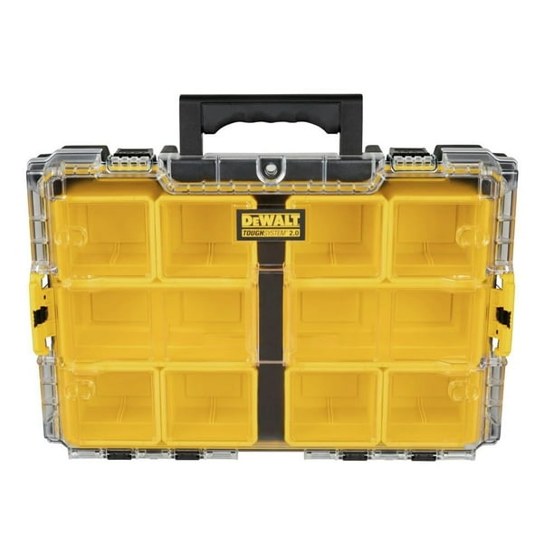 Organizador de herramientas DEWALT ToughSystem 2.0 de tamaño completo con 10 compartimentos