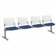 thumbnail image 7 of KFI Studios KOOL 4 Seat Reception Bench, White Back, Fudge Seat, 7 of 7