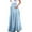 Sky Blue, variant on Women's High Waist Pleated Skirt - Solid Color, OL Style, Polyester, Large Pocket, All Season