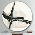 thumbnail image 3 of Designart 'Abstract Neutral I' Geometric Metal Circle Wall Art, 3 of 3