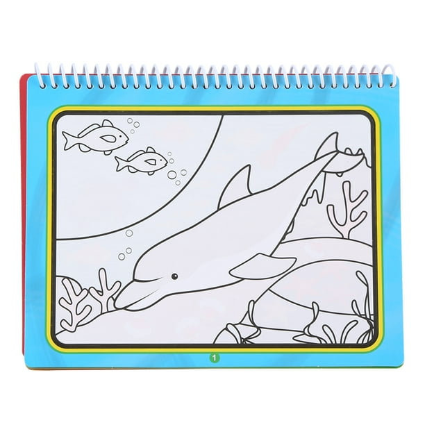Herwey Livre de coloriage de l \\ 'eau, livre de peinture à colorier  magique pour enfants portatif avec stylo dessin à l \\' eau pour enfants  tôt, apprenez à jouer, livre de