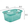 thumbnail image 2 of Sterilite Ultra 2 Bushel Plastic Stackable Laundry Basket, Aqua (12 Pack), 2 of 10