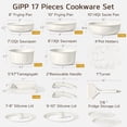thumbnail image 3 of Ceramic Pots and Pans Set Non Stick, Nonstick Detachable Handle Cookware Sets, Healthy Non Toxic PFAS PFOA & PTFE Free, Dishwasher ＆Oven Safe, Induction Kitchen Pot and Pan, 17 Piece Cream, 3 of 9