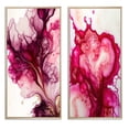 thumbnail image 2 of Designart "Joyful Eruptions in Raspberry Blush Revelry III" Abstract Liquid Ink Framed Wall Art Set Of 2 - Modern Pink Framed Wall Art Set Of 2, 2 of 6