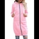 thumbnail image 3 of Sudadera con Capucha y Cremallera para Mujer, Chaqueta Informal de Larga para Otoño, Chaquetas Largas de Otoño con Bolsillos, Túnica Rosa XXL, 3 of 9