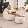 thumbnail image 2 of Foam Bean Bag Chairs for Adults/Teens with Filling,Bean Bag Lazy Sofa with Ultra Soft Chenille Cover, Bean Bag, 2 of 7