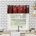 thumbnail image 5 of Winter Valance Curtains Christmas White Snowflakes Vintage Red Aesthetic Art Printed Rod Pocket Curtain Valance for Kitchen Bedroom Living Room Decor 1 Panel W54xL18 Inch, 5 of 6