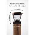 thumbnail image 6 of Home Zone Security ELI1403V 12-Lumen-Each 4 x 4 Solar LED Post Cap Lights, Bronze, 2-Pack, 6 of 7