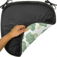 thumbnail image 6 of Vegetables Chair Seating Cushion Set of 6, Continuous Foods Pattern with Sketchy Hatched Broccoli Print, Seat Pads for Office with Anti-slip Backing, 16"x16", Fern Green Pale Green, by Ambesonne, 6 of 7