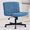 Navy Blue, variant on TMV Criss Cross Chair–Armless Office Chair, Fabric Padded Vanity Chair Computer Chair with Wheels, Wide Seat Swivel Desk Chair for Home Office,Cream