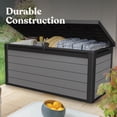 thumbnail image 5 of Keter Premier 150 Gallon Deck Box with Polypropylene Construction, Gray, 5 of 16