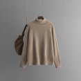 thumbnail image 2 of Yuyuzo Sweaters for Women Cable Knit Long Sleeve High Neck Fall Winter Solid Color Pullover Tops, 2 of 3