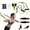 Green, variant on Suspension Trainer Kit with Resistance Bands – Full Body Weight Training Equipment with Wrist Straps & Extension Band