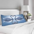 thumbnail image 2 of BSDHOME Romantic Two Swans Couple Pillow Covers Pillowcase 20x60 inch Body Pillow Case Protector, 2 of 2