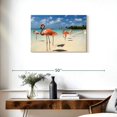 thumbnail image 3 of Elephant Stock Aruba Beach Pink Flamingos Wall Art - Horizontal Canvas Wall Art - Living Room Wall Decor - Animal Canvas - Blue And Beige Decor - 30" x 20", 3 of 8