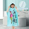 thumbnail image 3 of Hooded Beach Towels for Kids, Oversized (6-12Years,) Made from 100% Soft ,Perfect for Swimming | Bathing | Beach | Birthday Gifts, ice cream, 3 of 4