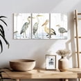 thumbnail image 3 of Elephant Stock Birds Of The Coast Rustic Panel Wall Art - Horizontal Multi Panel Canvas - Living Room Wall Decor - Animal Multi Panel - White And Gray Decor By Tara Reed - 26" x 12", 3 of 8