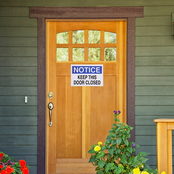 OFFIGAM Please Close The Door Sign Aluminum 1Pack
