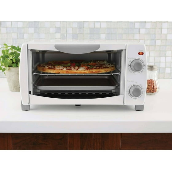 Mainstays 4Slice Toaster Oven, White