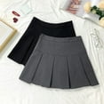 thumbnail image 6 of Vintage Gray Pleated Skirt Women Kawaii High Waist Mini Skirts Korean Fashion School Uniform Harajuku Streetwear Spring, 6 of 8