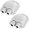 thumbnail image 1 of 2 Pack of IP68 Waterproof Solar Cable Entry Gland by , Weather Resistant Dual Cable Entry Housing for Solar Panels of RV, Caravan, Marine, Boat, Cabin, White White ef of 2 pk White ef of 2 pk, 1 of 5