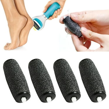 Willstar 4 Pack Roller Refill Heads Extra Coarse Replacement Rollers Refill Heads for Electronic Foot File Foot Refills Pedicure Tool Foot Grinding Machine Footfile Pedi Hard Skin Removal Tools