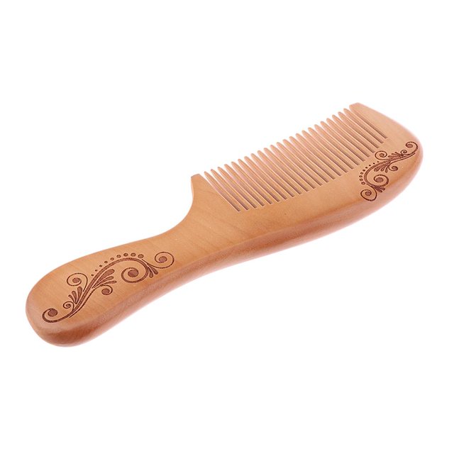 Peine de barba antiestático, peine de madera, peine para el cabello y el cuidado del cabello. F
