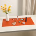 thumbnail image 2 of Base para escritorio Wolaile de cuero PU impermeable, color naranja, 91 x 43 cm, 2 of 9