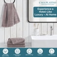 thumbnail image 3 of Casa Platino Hand Towels for Bathroom, Premuin 100% Cotton Guest Bathroom Hand Towels, Perfect Turkish Hand Towels for Bathroom, Gym, Soft & Absorbent Small Hand Towels Set of 4 (16"x 28") - Platinum, 3 of 8