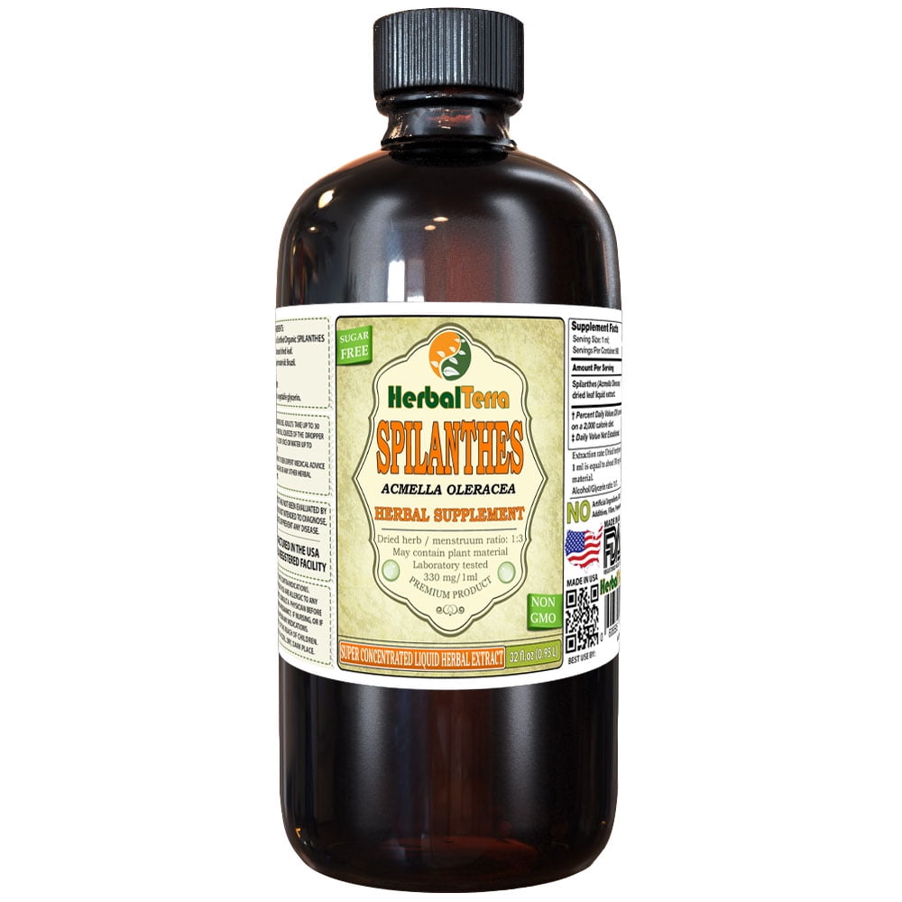 Spilanthes (Acmella oleracea) Tincture, Organic Dried Leaves, Flowers