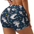 thumbnail image 2 of Fotbe Friendly Sharks Seamless Shorts, Womens Workout Shorts High Waist Stretch Booty Short for Gym/Yoga/Running/Biking-X-Large, 2 of 9
