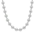 thumbnail image 3 of Men's 8mm High-Polished Stainless Steel Military Ball Chain Necklace, 40 inches, 3 of 7